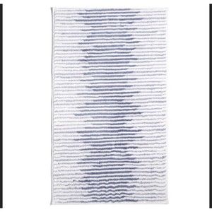 Hotel Collection Textured Stripe Cotton 22”x36” Bath Rug